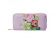 Růžová peněženka s květy Pinerose - 10*19 cm