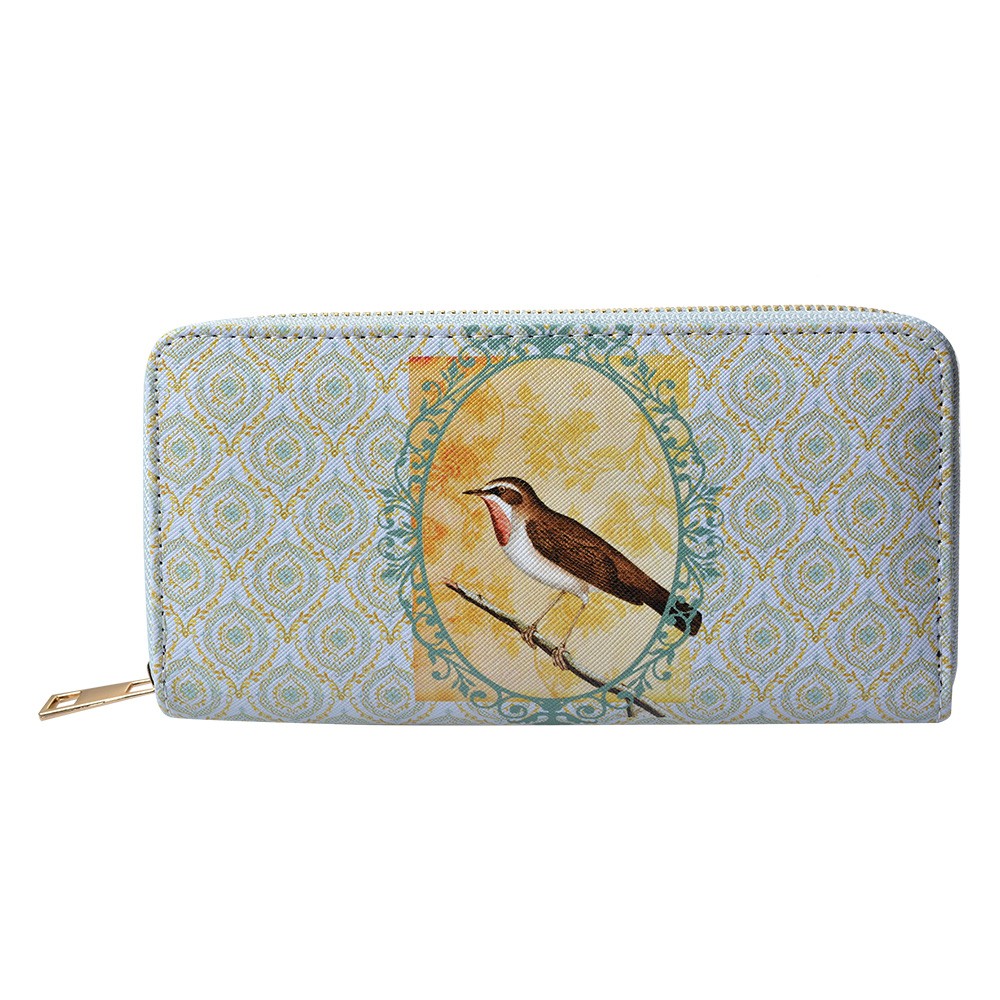 Zelená peněženka s ptáčkem Bird - 10*19 cm