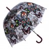 Průhledný dámský deštník s barevnými motýlky Buttefly - Ø 80*80 cm Barva: transparentní, multi, fialová, černáMateriál: polyHmotnost: 0,36 kg
