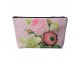 Růžová toaletní taštička s květy Pinerose - 26*6*16 cm