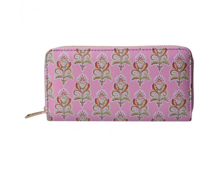 Růžová peněženka květinový Ornament - 10*19 cm