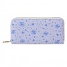 Peněženka s modrými růžičkami Blue Rose Blooming - 10*19 cmBarva: bílá off, modráMateriál: polyuretanHmotnost: 0,222 kg