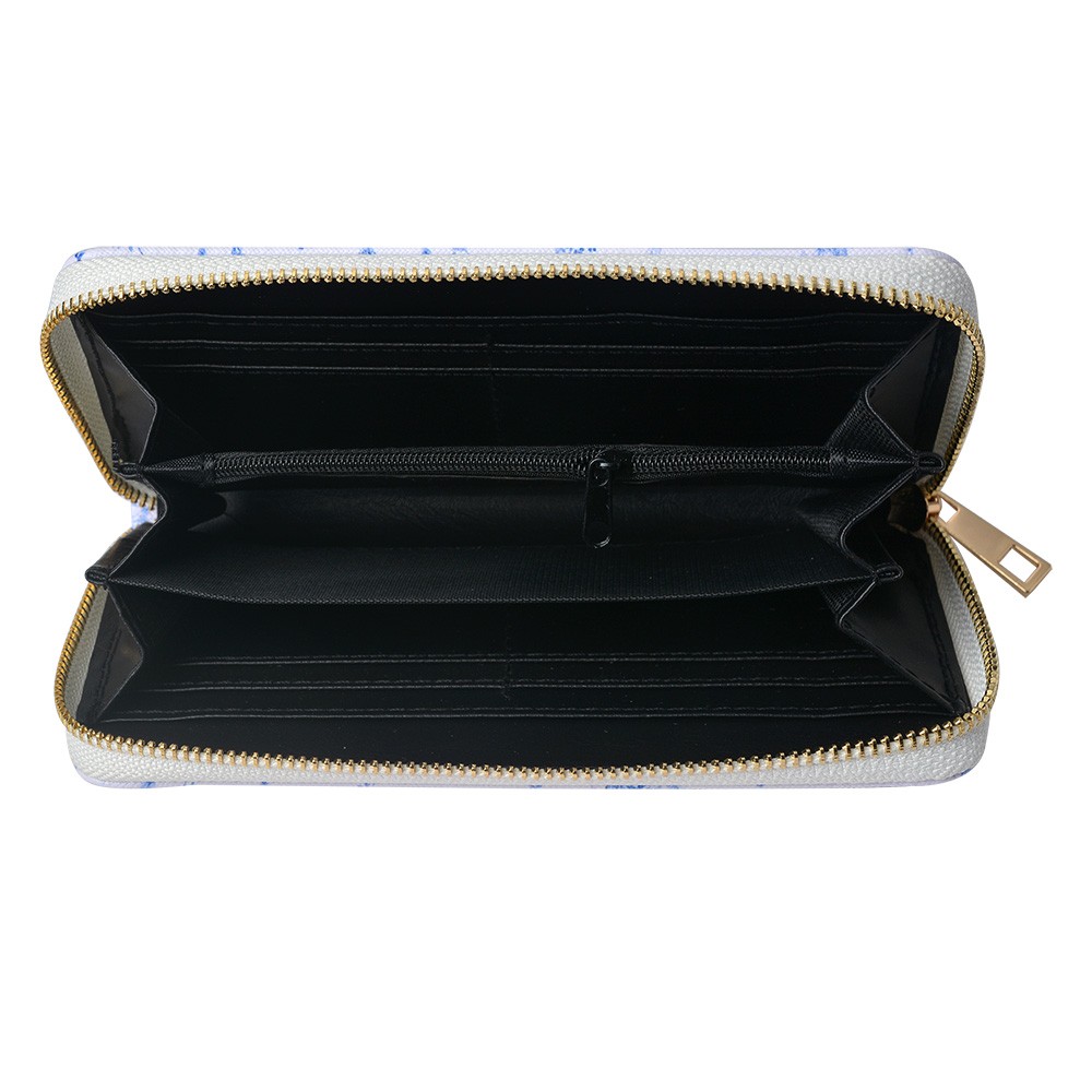 Peněženka s modrými růžičkami Blue Rose Blooming - 10*19 cm