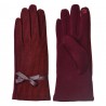 Vínové kárované zimní dámské rukavice s mašličkou - 8*24 cm Barva: vínováMateriál: 100% polyesterHmotnost: 0,067 kg