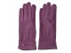 Fialové zimní dámské rukavice s knoflíkem - 8*24 cm