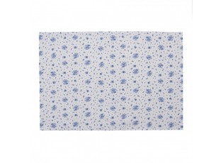 6ks bavlněné prostírání s modrými růžičkami Blue Rose Blooming - 48*33 cm