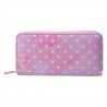 Růžová peněženka s bílými srdíčky Heart - 10*19 cmBarva: růžová, bíláMateriál: Polyuretan (PU)Hmotnost: 0,222 kg