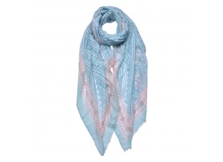 Modrý dámský šátek - 90x180 cm