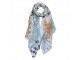 Barevný dámský šátek s květy - 70x180 cm