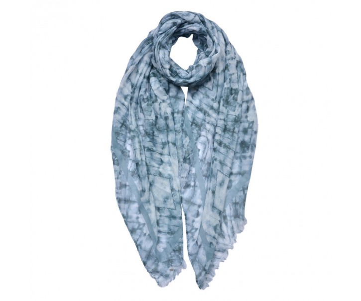 Šedý dámský šátek se vzorem- 70*180 cm