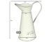 Krémový smaltovaný džbán s nápisem Le Bain - 20*Ø13*26cm/ 1,5L