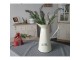 Krémový smaltovaný džbán s nápisem Le Bain - 20*Ø13*26cm/ 1,5L