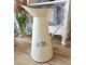Krémový smaltovaný džbán s nápisem Le Bain - 20*Ø13*26cm/ 1,5L