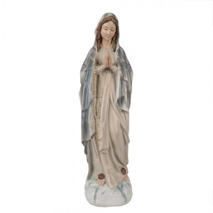 Modro-béžová dekorace soška panenky Marie - 11*8*35 cm