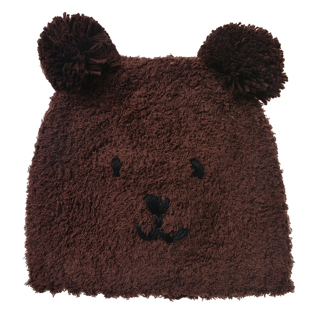Hnědá dětská čepice medvídek Bear - one size JZKCA0001CH