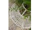 Béžová antik zahradní lavice kolem stromu Trea - 139*49*78 cm
