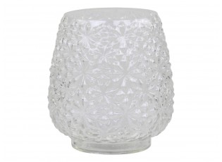 Transparentní skleněná dekorační váza / svícen Drea - Ø 14*15cm
