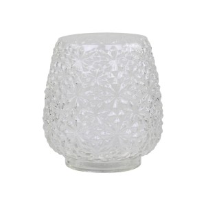 Transparentní skleněná dekorační váza / svícen Drea - Ø 14*15cm