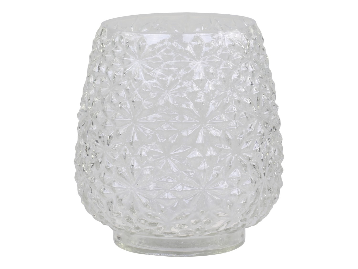Transparentní skleněná dekorační váza / svícen Drea - Ø 14*15cm