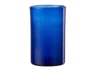 Modrá sklenička na vodu s bublinkami Long Drink Lisboa Blue - Ø8*13cm / 500ml