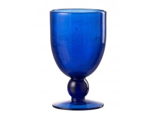 Modrá sklenička na víno s bublinkami Wine Lisboa Blue - Ø9*15cm / 370ml