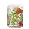 Sklenička na vodu s barevnými květy Floral glass - Ø8*10cm / 280ml Materiál : skloBarva : transparentní, multi