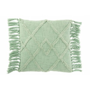 Mintový polštář s třásněmi a výplní Rhombus - 50*50cm