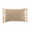 Taupe polštář se střapci a výplní Pompom - 50*35cm Materiál : bavlna, polyesterBarva: taupe