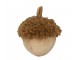 Hnědý plyšový dekorační žalud Acorn brown - Ø 11*15cm