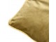 Zlatý sametový polštář obšitý krouceným provázkem Velvet gold - 45*10*45cm