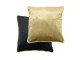 Černý sametový polštář obšitý krouceným zlatým provázkem Velvet black - 45*10*45cm