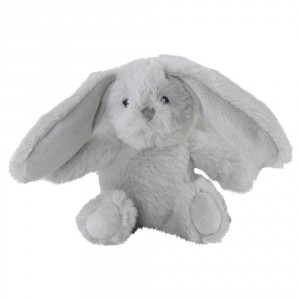 Plyšová dekorační hračka šedý zajíček Cuddly Bunny - 6*12*16cm