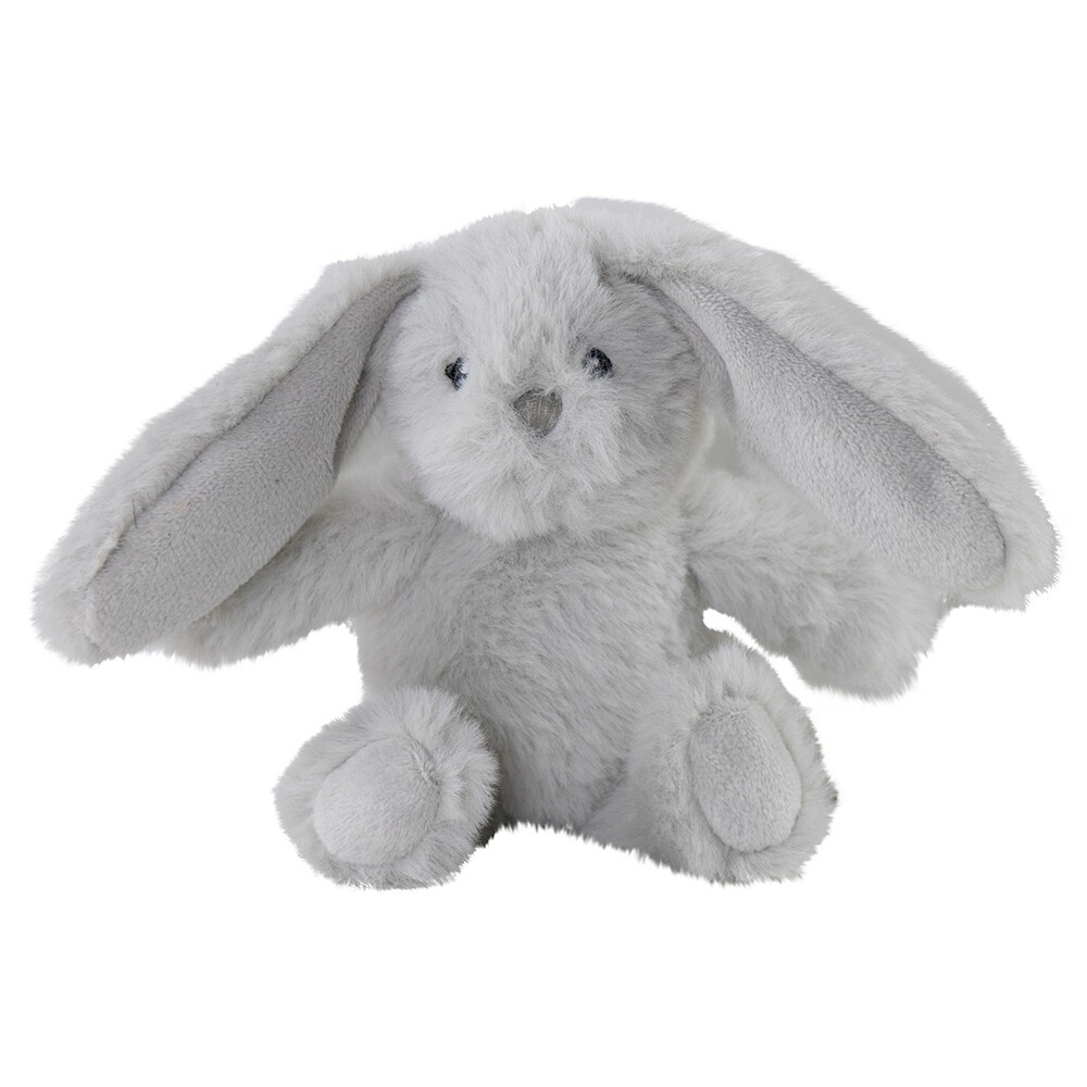 Levně Plyšová dekorační hračka šedý zajíček Cuddly Bunny - 6*12*16cm JCKNBE16