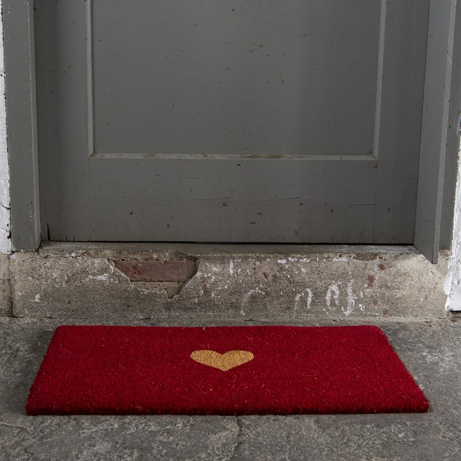 Kokosová rohožka Heart - 75*45*2 cm