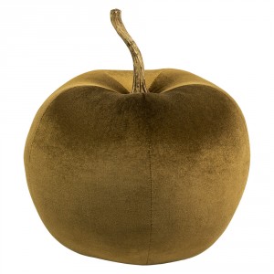 Taupe sametové dekorativní jablko Apple L - 31*31*36cm
