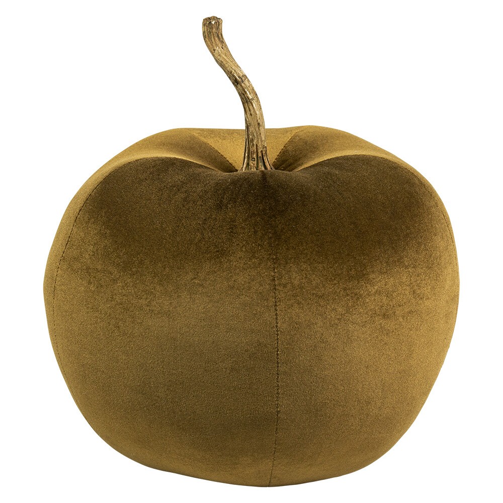 Taupe sametové dekorativní jablko Apple L - 31*31*36cm Mars & More