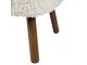 Bílé plyšové designové křeslo Curly Teddy - 60*72*74cm 