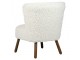 Bílé plyšové designové křeslo Curly Teddy - 60*72*74cm 
