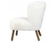 Bílé plyšové designové křeslo Soft Teddy White Off - 60*72*74cm 