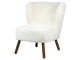 Bílé plyšové designové křeslo Soft Teddy White Off - 60*72*74cm 