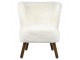 Bílé plyšové designové křeslo Soft Teddy White Off - 60*72*74cm 