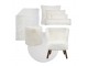 Bílé plyšové designové křeslo Soft Teddy White Off - 60*72*74cm 