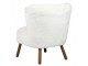 Bílé plyšové designové křeslo Soft Teddy White Off - 60*72*74cm 