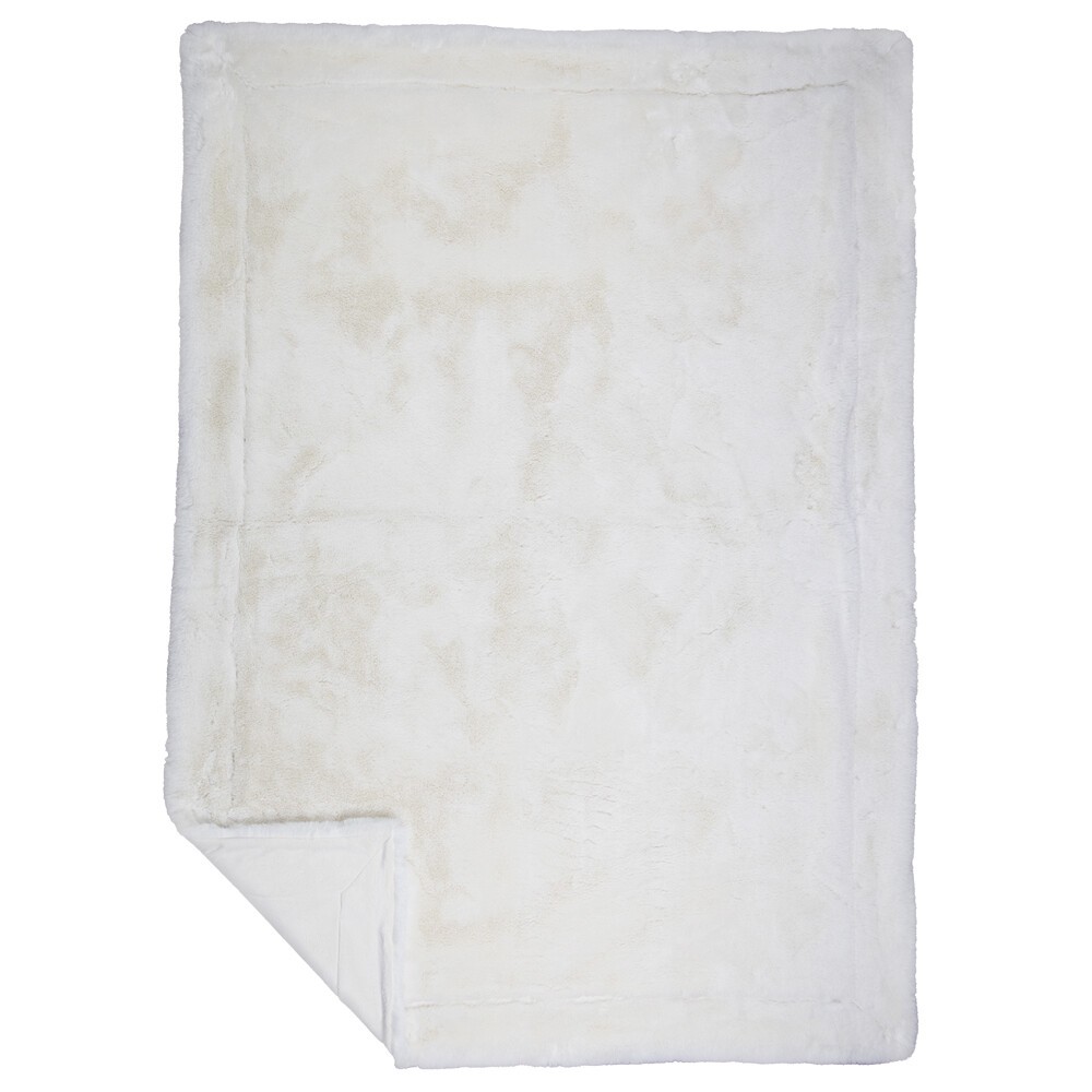 Bílý plyšový měkoučký pléd Soft Teddy White Off - 130*180cm 