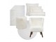 Bílý plyšový měkoučký kulatý koberec Soft Teddy White Off - Ø 120cm 