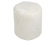 Bílý plyšový měkoučký kulatý puf Soft Teddy White Off - Ø 40*45cm 