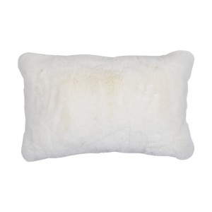 Bílý plyšový měkoučký polštář Soft Teddy White Off - 30*15*50cm 