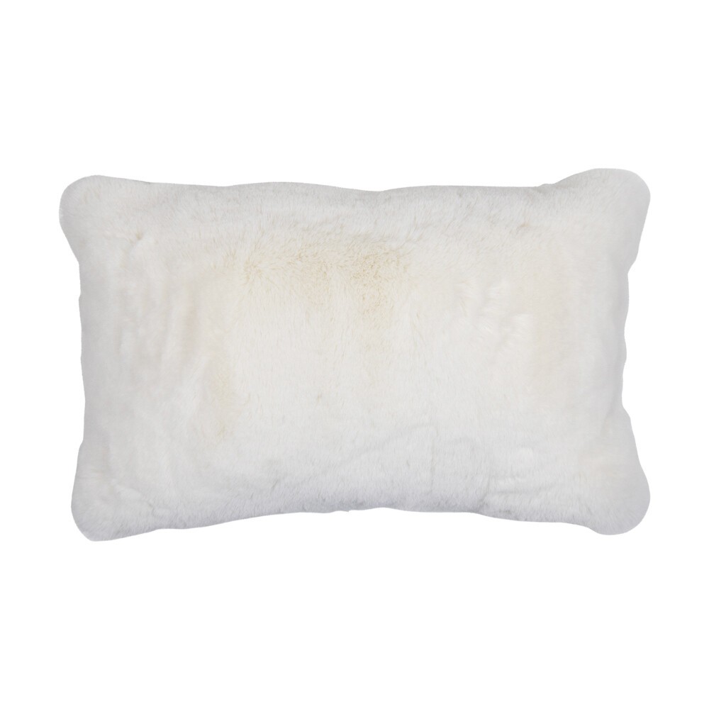 Bílý plyšový měkoučký polštář Soft Teddy White Off - 30*15*50cm  Mars & More