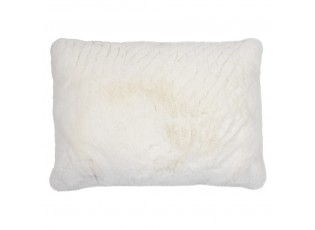 Bílý plyšový měkoučký polštář Soft Teddy White Off - 40*15*60cm 