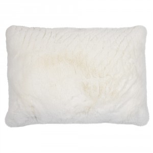 Bílý plyšový měkoučký polštář Soft Teddy White Off - 40*15*60cm 